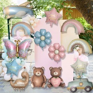 Ball Helium Balloon Matte Helium Balloon Floating Aluminum Film Balloon Bear Balloon Set Baby Birthd