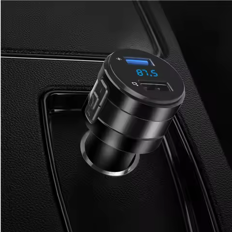 Upgraded FM Bluetooth Transmitter Car Bluetooth Car Adapter LED Backlit Wireless Bluetooth FM Radio 
