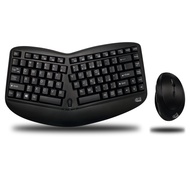 Adesso WKB-1150CB Tru-Form Wireless Ergo Mini Keyboard & Mouse Combo, Ergonomic & Compact Size Desig