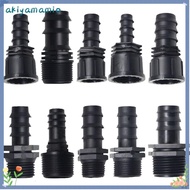 AKIYAMAMIO Garden Hose Barb Connector, 16mm 20mm 25mm PE Screw Joint, Female Male Thread 1/2 3/4 To 