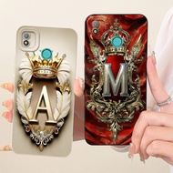 Tecno Pop 4 BC2c BC1s Case Techno Pop 4 Cover Luxury A-Z Letters 2D Painted Silicone Casing