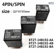 5PCS/Lot 100%Original New Automobile Relay 8T2T-14B192-AA 8T2T-14B192-AB 8T2T-14B192-BA 8T2T 14B192 
