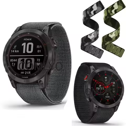 22mm 26mm Nylon Quick Fit Strap for Garmin Fenix 7,Fenix 6 5 plus, instinct 2,Fr 745 935 945 955 Fen