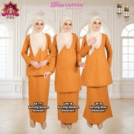 DHIA Kod 777 - Sedondon Kemeja Kurung Cotton 💞 ORANGE / OREN