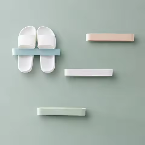 Slipper Rack Self-adhesive Bathroom Simple Slipper Hook Toilet Drainage Rack Wall Mounted Bedroom St
