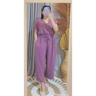 SETELAN WANITA CRINKLE AIRFLOW TERBARU / SETCEL KULOT LENGAN PENDEK KEKINIAN