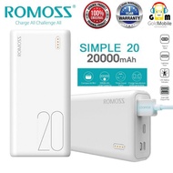 ROMOSS COEUS 20/SW20PF/SENSE 6F/SENSE 8/SENSE 8+/PEA 40 Fast Charging 3 Input Powerbank