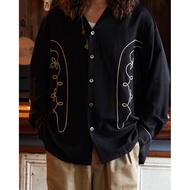 GYPSY & SONS Embroidered Retro Western Denim Shirt Plus Size European American Style Thin Shirt