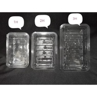 OPS-OP1H,OP2H,OP3H -BENXON Plastic Tray [ 100pcs± ] Bakery Disposable Plastic Clear Food Box - Bekas