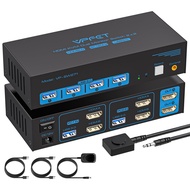 4K120Hz HDMI KVM Switch 2 Monitors 2 Computers 8K USB 3.0 KVM Switches for 2 Computers Share Dual Mo