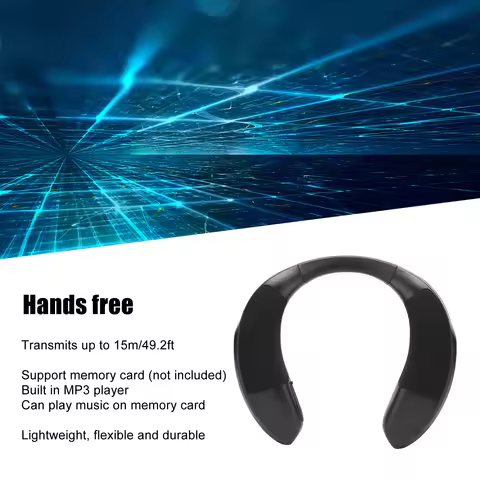 Wearable Wireless Neckband Speaker U-Shape Brand Quality True Stereo Bass Bluetooth Wireless Wearabl