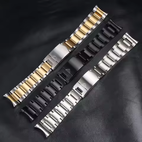 Silver Black 22mm Brushed Silver Gold Solid Stainless Steel Watchband For Tudor Black Bay 79230 7973