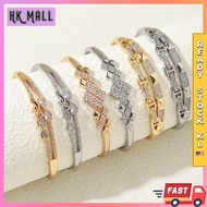 (HK Mall) Women Titanium Steel Bangle 18K Gold Bracelet Jewelry Gelang Tangan Perempuan Emas T06