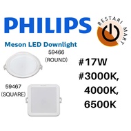 PHILIPS 59466(ROUND) / 59467(SQUARE) 17W (3000K / 4000K / 6500K) - 6"INCH MESON LED DOWNLIGHT RECESSED