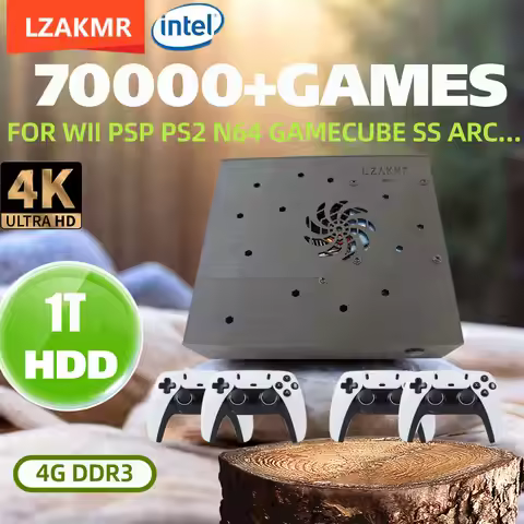 4K Built-in 85000 Games 1T HDD Wireless Controller X8 Game Box 60+Emulators Win11+Batocera Plug and 