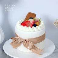 4Inch Simulation Birthday Cake Model Fake Fruit Cream Cake Photography Props Birthday/Wedding Party 