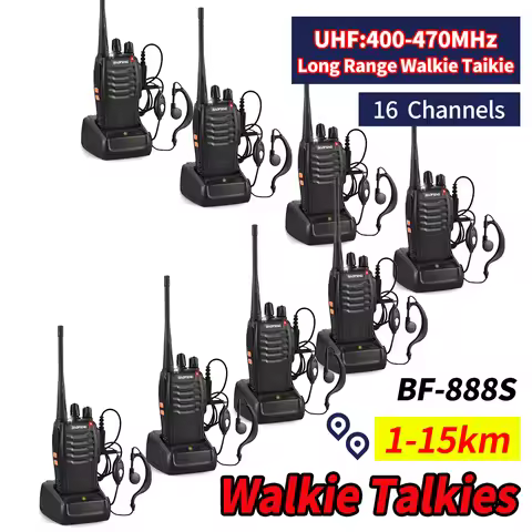 8PCS Baofeng 888S Walperforated Talkie Uhf Twee Manier Radio Baofeng 888S Uhf 400-470Mhz 16CH proxim