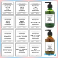 Bang 12Pcs Bathroom Classification Sticker Waterproof Removable Soap Dispenser Labels