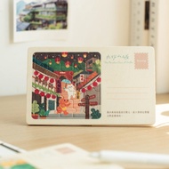 【拼風景明信片-九份山城】台灣紀念品 / 木製卡片 /  25片拼圖