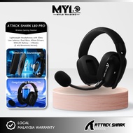 Attack Shark L80 PRO Wireless Gaming Headset – Tri-Mode (Bluetooth + 2.4G + Wired) Lightweight Over-