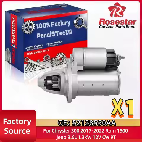 New Starter Motor for Chrysler 300 for Ram 1500 for Jeep 2017-2022 3.6L 1.3KW 12V CW 9T 56029852AA H