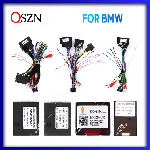 QSZN For BMW 1 Series X1 X3 X5 E39 E46 E53 E85 E90 E92 E93 Android Car Radio Canbus Box Decoder Adap