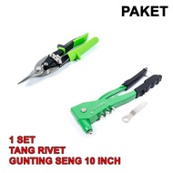 Paket Set Gunting Seng Baja Ringan 10 In Tang Keling Tangan Tekiro