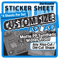 A6 /A5 Size WaterProof Kiss-Cut / Die Cut Kpop, Anime Sticker Sheet Custom Printing &amp; Multi Shape (Own Design)