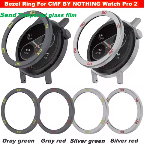 Metal bezel Ring For CMF BY NOTHING Watch Pro 2 Watch protector For CMF Watch Pro 2 Replaceable beze