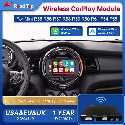 Wireless Android Auto For BMW Car MINI CIC NBT EVO R55 R56 R57 R58 R59 R60 R61 F54 F55 Carplay Inter