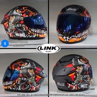 หมวกกันน็อคเต็มใบ Link รุ่น Lykan ถอดซักได้ รองรับการติดตั้งบลูทูธ มีช่องใส่แว่นตา ไซส์ M L XL XXL ม