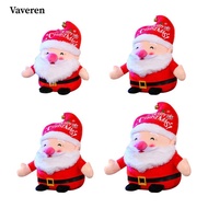 [Vaveren] Santa Claus Figurine Lovely Desktop Ornaments Santa Doll Standing Santa Figure for Christm