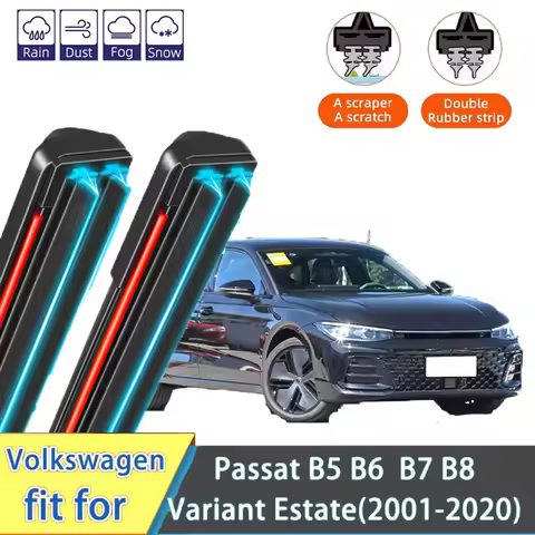 For Volkswagen Passat B5 B6 B7 B8 Passat Variant Estate Front Windscreen Wipers Double Rubber Car Wi