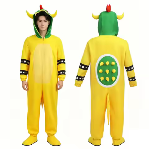Bowser Cosplay Costumes Jumpsuit Anime Uniform Halloween Carnival Party Outfit For Men
