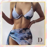 Bikini Swimsuit Three Piece Swimsuit Transparent OuterWanita Imported Fashion Bikini Dalika