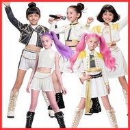 Popular Singer Costume For Kids Girl KPop Demon Hunter Costumes Children Clothing Set Demon Slayer S