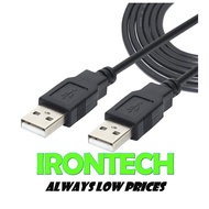 USB A Male To A Male Plug Shielded High Speed 2.0 Black USB to USB Cable Extension 0.5M 1M 1.5M 2M 3
