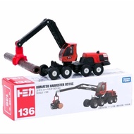TOMICA LONG KOMATSU HARVESTER 931XC TAKARA TOMY 136 DIECAST WOODEN TRANSPORT CAR CONSTRUCTION VEHICL