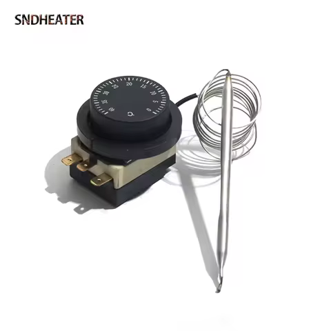 SNDHEATER Water Tank Temperature Controller Switch 6x90/100/110/120/130MM Measuring Probe 1.5M Wire 