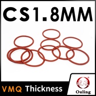 Ouling CS1.8mm Red VMQ silicone Rubber silicon O-Ring washer Sealing Ring
