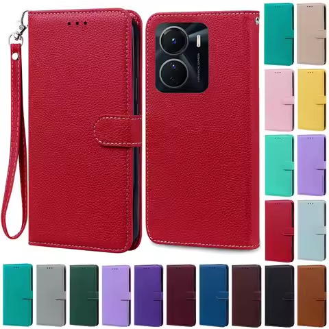 For Vivo Y02S Case Wallet Leather Flip Cover For Vivo Y02S Case Stand Book Protective Cover For Vivo