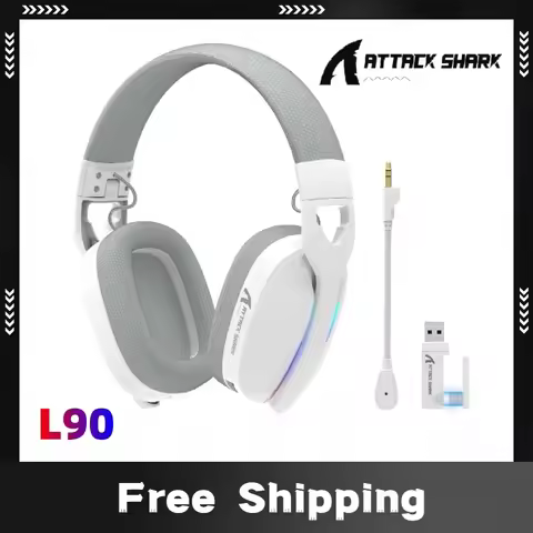 Hot Sale ATTACK SHARK L90 Flodable Tri-Mode Gaming Headset Ultra-Light Detachable Noise-canceling Mi