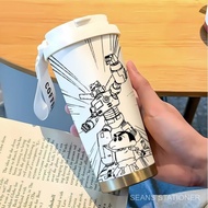 Coffee Cup Type A Shin-Chan Bat Attack Thermos Cup with Shoulder Strap Stainless Steel 530ML Water B