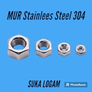 M6 STAINLESS STEEL 304 A2-70 NUT