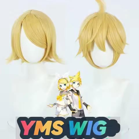 【YMS WIG】Kagamine Twins Kagamine Rin Kagamine Len Cosplay Wig Twin Sisters