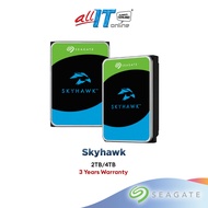 Seagate Surveillance Hard Drive 24/7 SkyHawk / SkyHawk AI for DVR, NVR & Video Analytics (1TB/2TB/4T