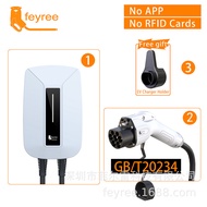 Feyree กล่องติดผนังเครื่องชาร์ต EV แท่นชาร์จรถยนต์ไฟฟ้าที่ชาร์จอีวีแบบปลั๊กและใช้2 7KW 32A