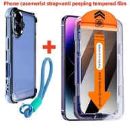 For OPPO A52 A72 A92 A38 A53 A53s A31 F11 Reno 12f 12 11f 11 8t 8z 7z 5 3in1 1Pcs Phone Case + 1Pcs 