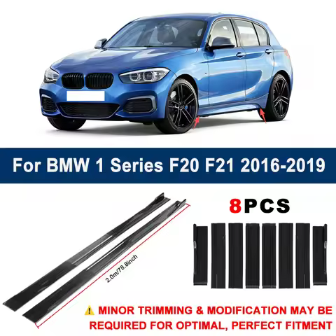 Aerodynamic 2m Sectional Side Skirt Extension Lips Racing Side Spoiler For BMW 1 Series F20 F21 2016