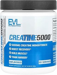 Evlution Nutrition Creatine5000 5 Grams of Pure Creatine Monohydrate in Each Serving Unflavored Powd